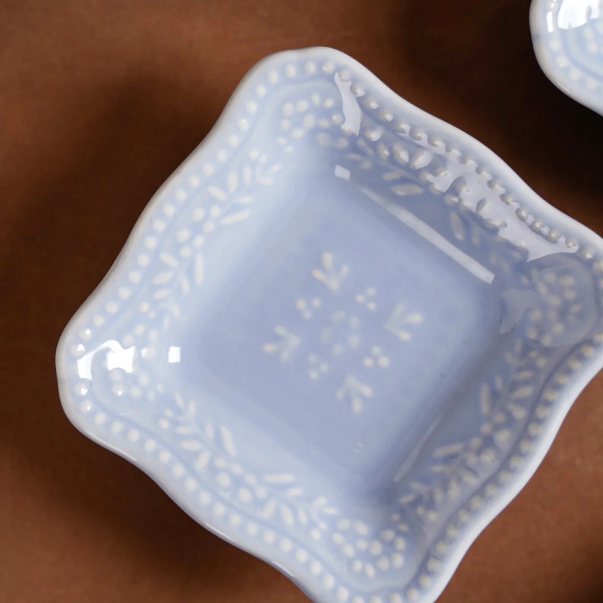 Small Square Dessert Plate Set Of 6 Lavender 3" x 3" - Image 8