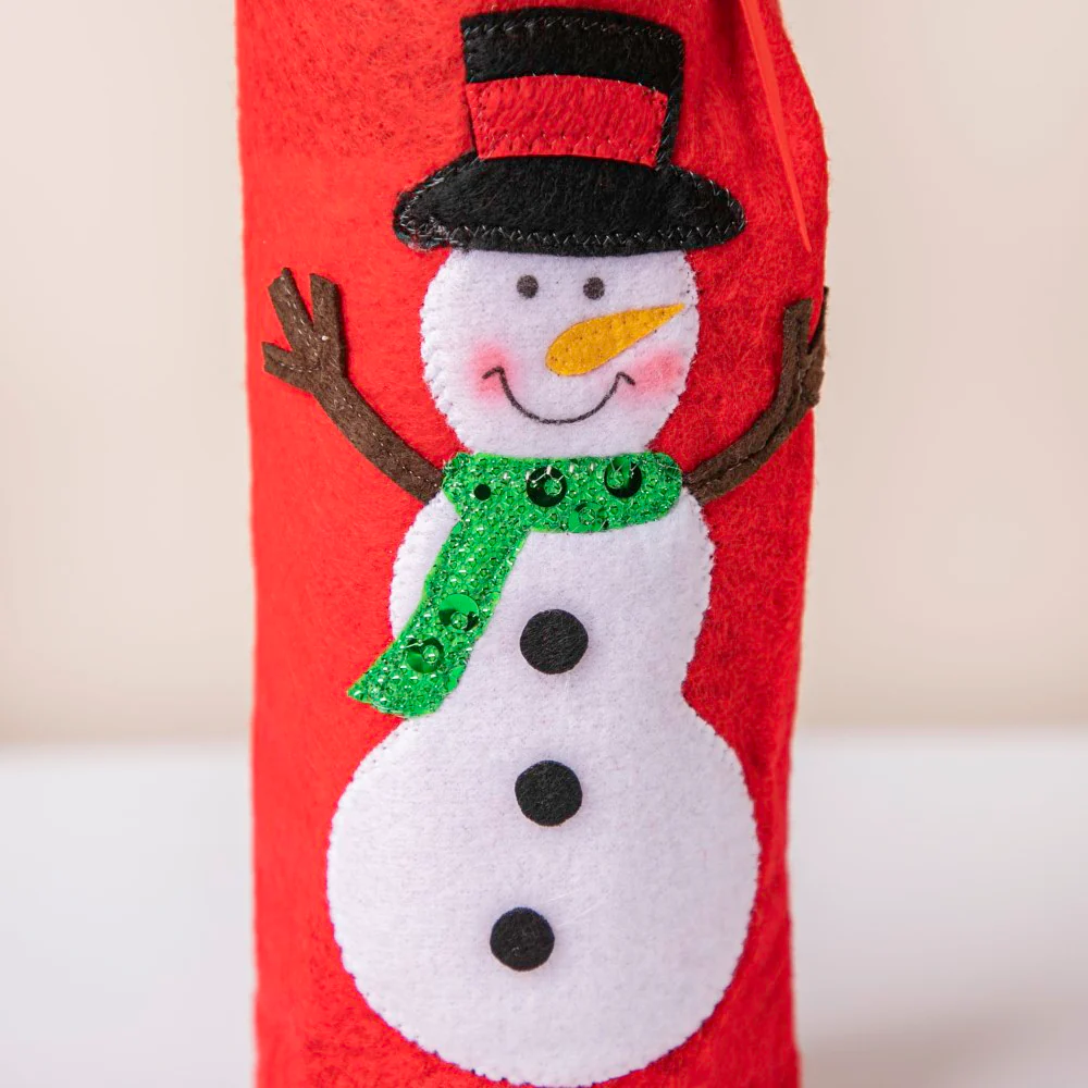 Snowman Wine Bottle Gift Bag 12 Inch - Image 4