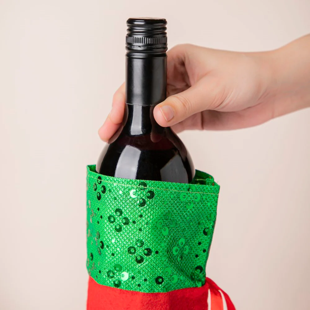 Snowman Wine Bottle Gift Bag 12 Inch - Image 5