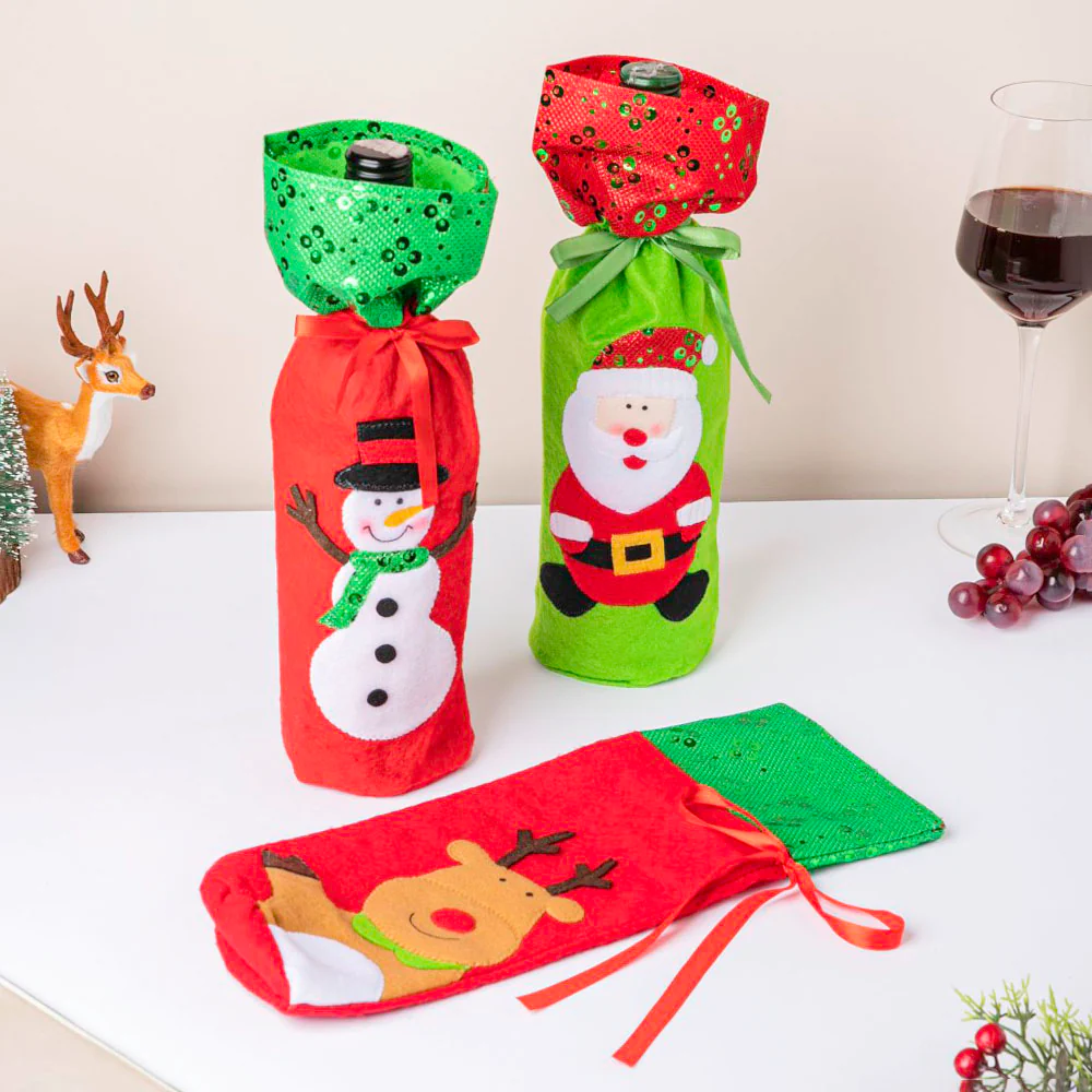 Snowman Wine Bottle Gift Bag 12 Inch - Image 6