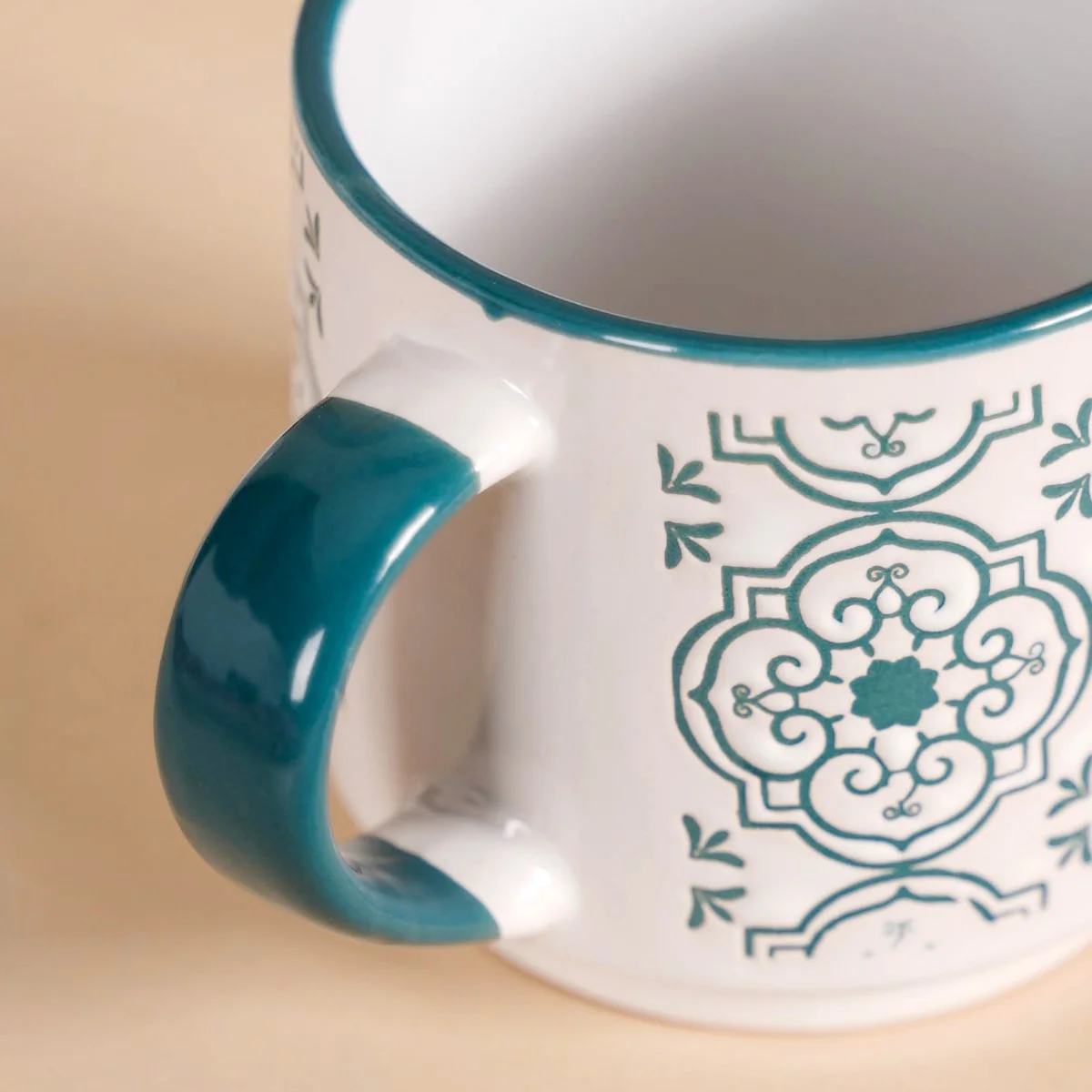 Stackable Coffee Cups With Stand Green Set of 4 240ml - Image 13