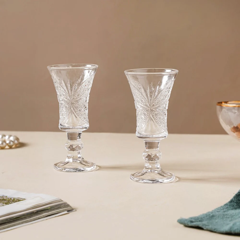 Stemmed Dessert Wine Glass Set of 2 Small - Image 5