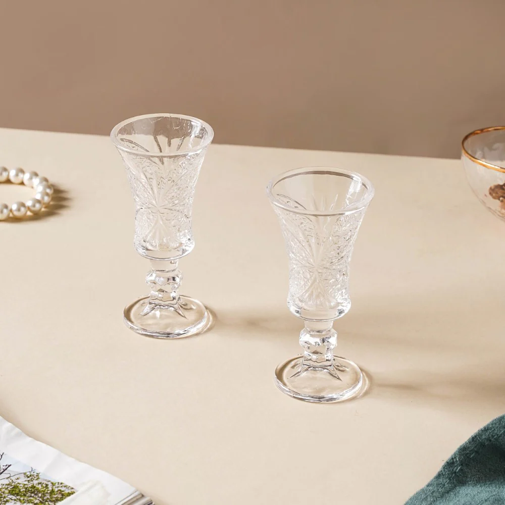 Stemmed Dessert Wine Glass Set of 2 Small - Image 8