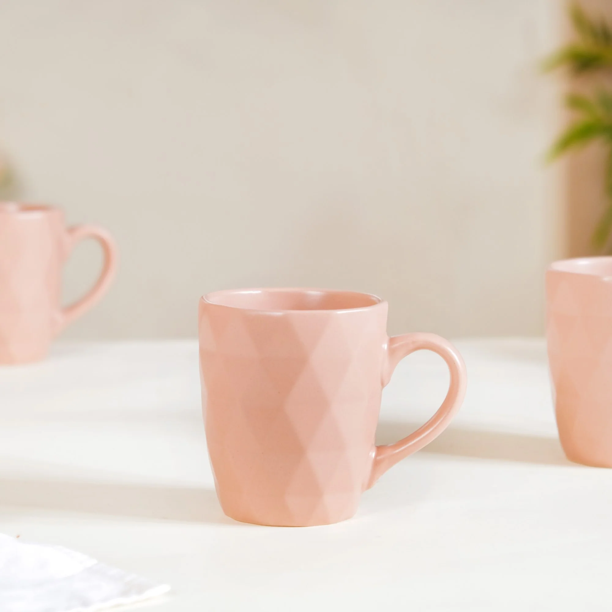 Subtle Pink Cup Set Of 6 Ideal For Tea Coffee 220ml - Image 6