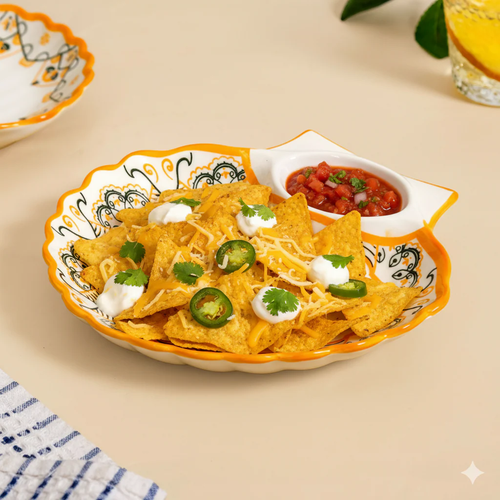 Sunny Bloom Ceramic Section Plate Set Of 2 - Image 8