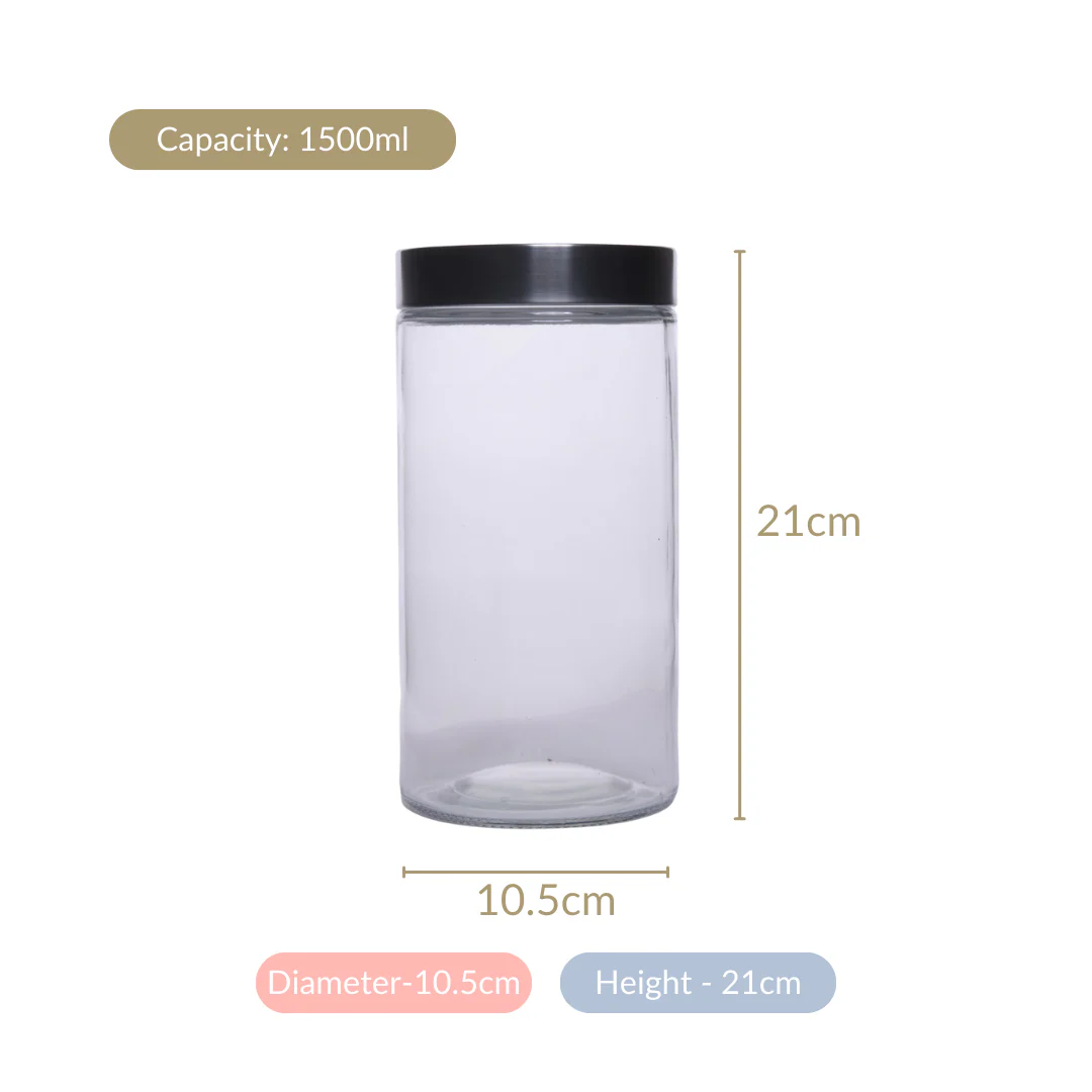 Tall Kitchen Storage Jars Set Of 4 1500ml - Image 12