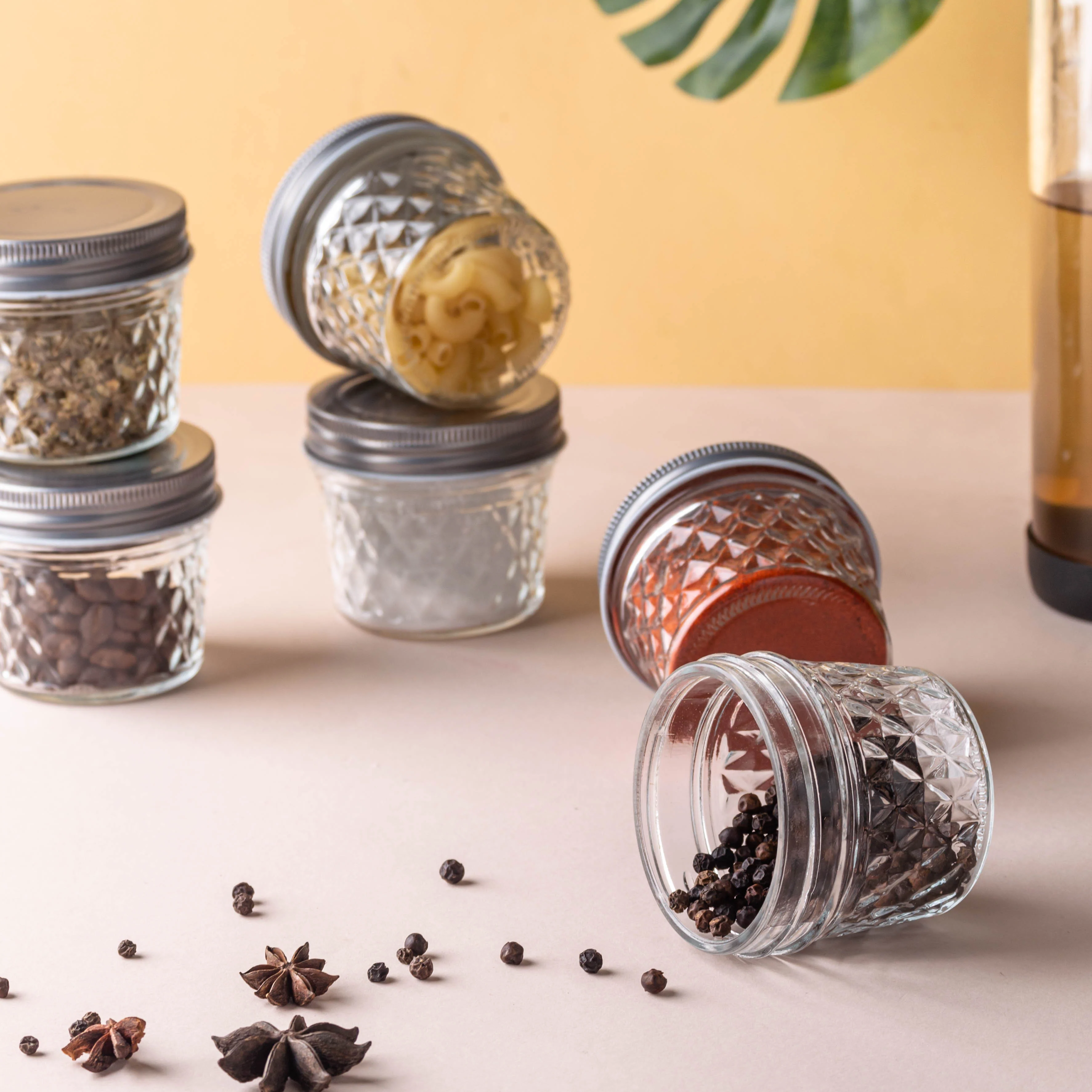 Textured Mason Jar Small Set of 6 - Image 6