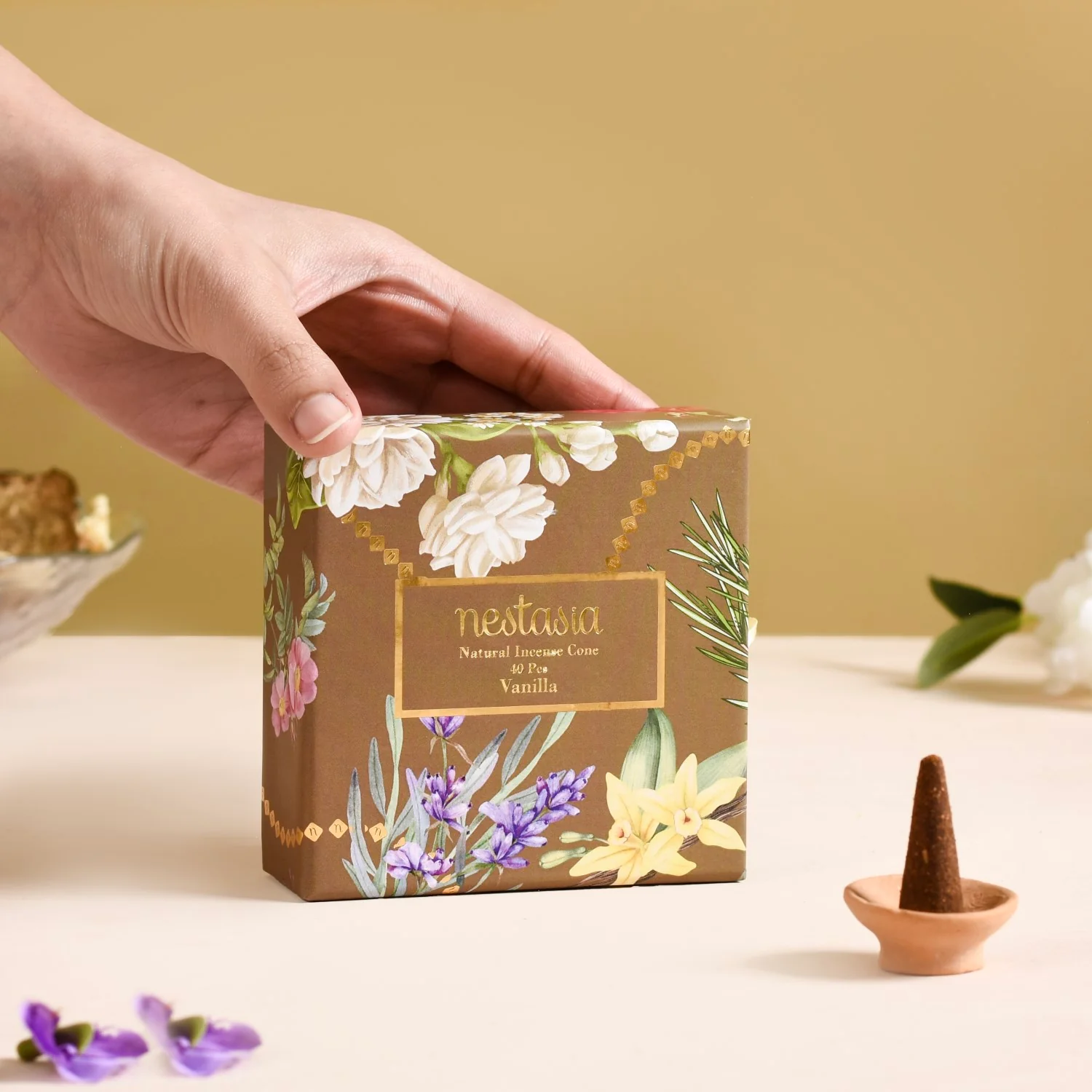 Vanilla Aromatic Incense Cones Pack Of 40 - Image 3