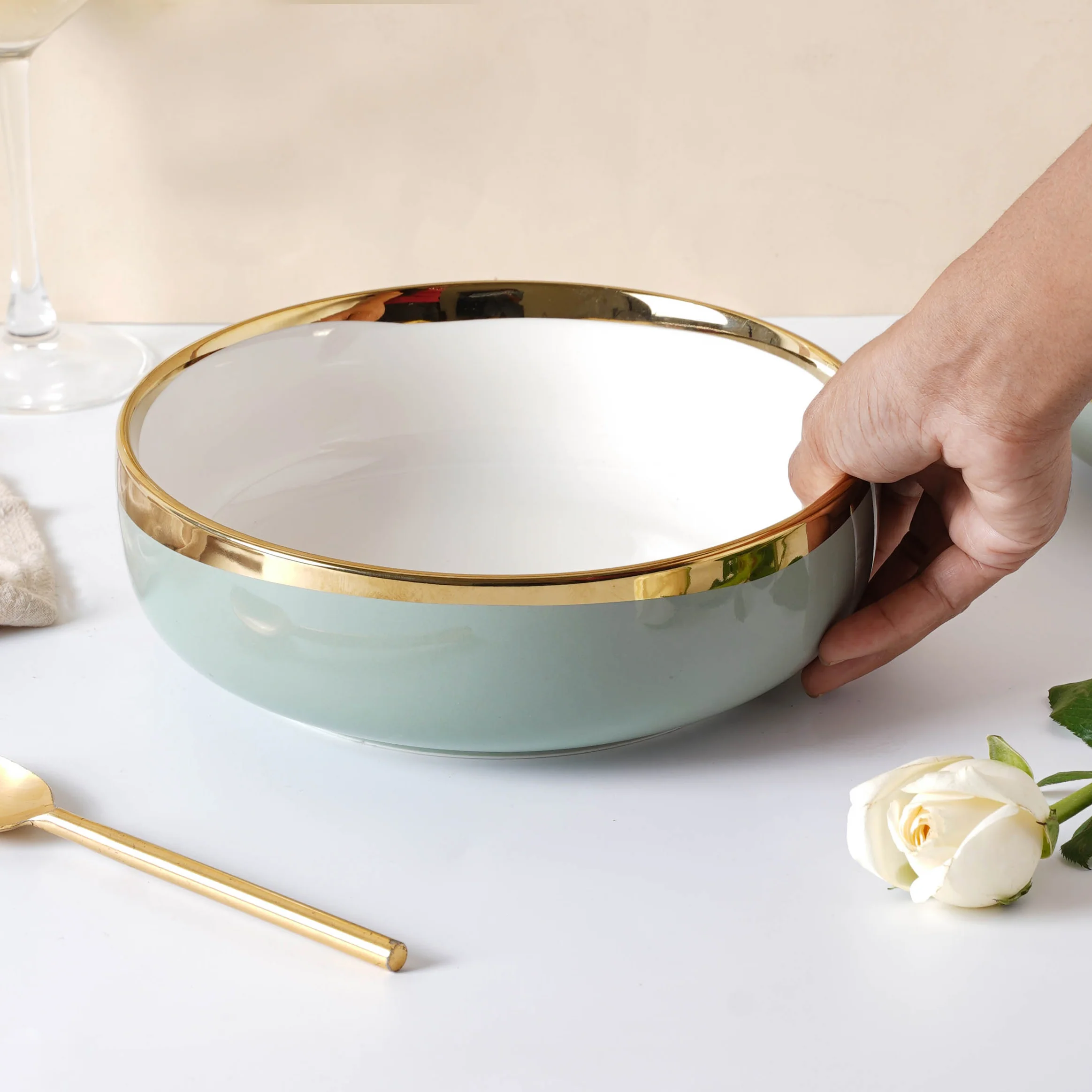 VERA Green Serving Bowl - Image 3