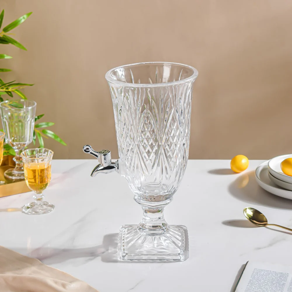 Vintage Textured Glass Water Dispenser - Image 11