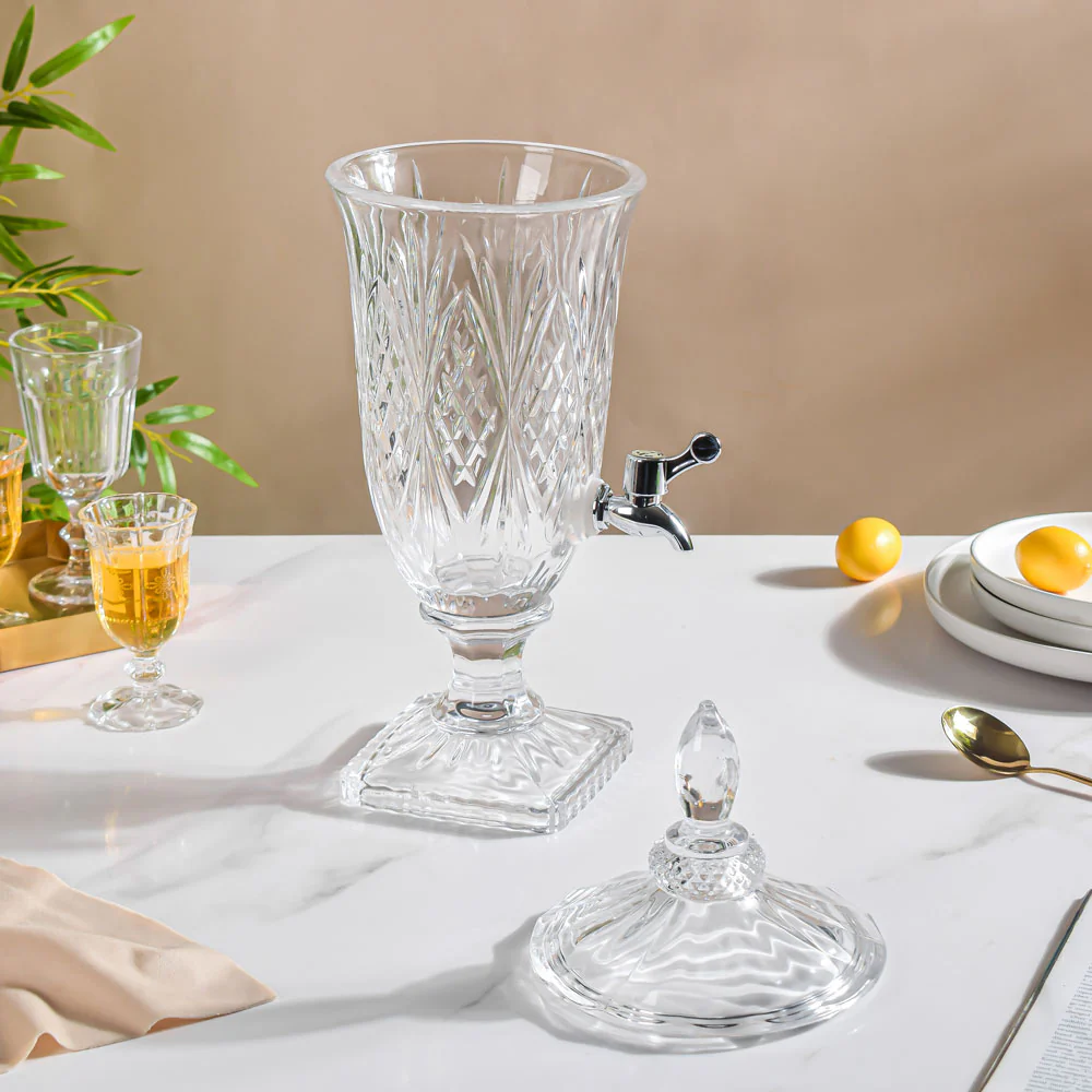 Vintage Textured Glass Water Dispenser - Image 4