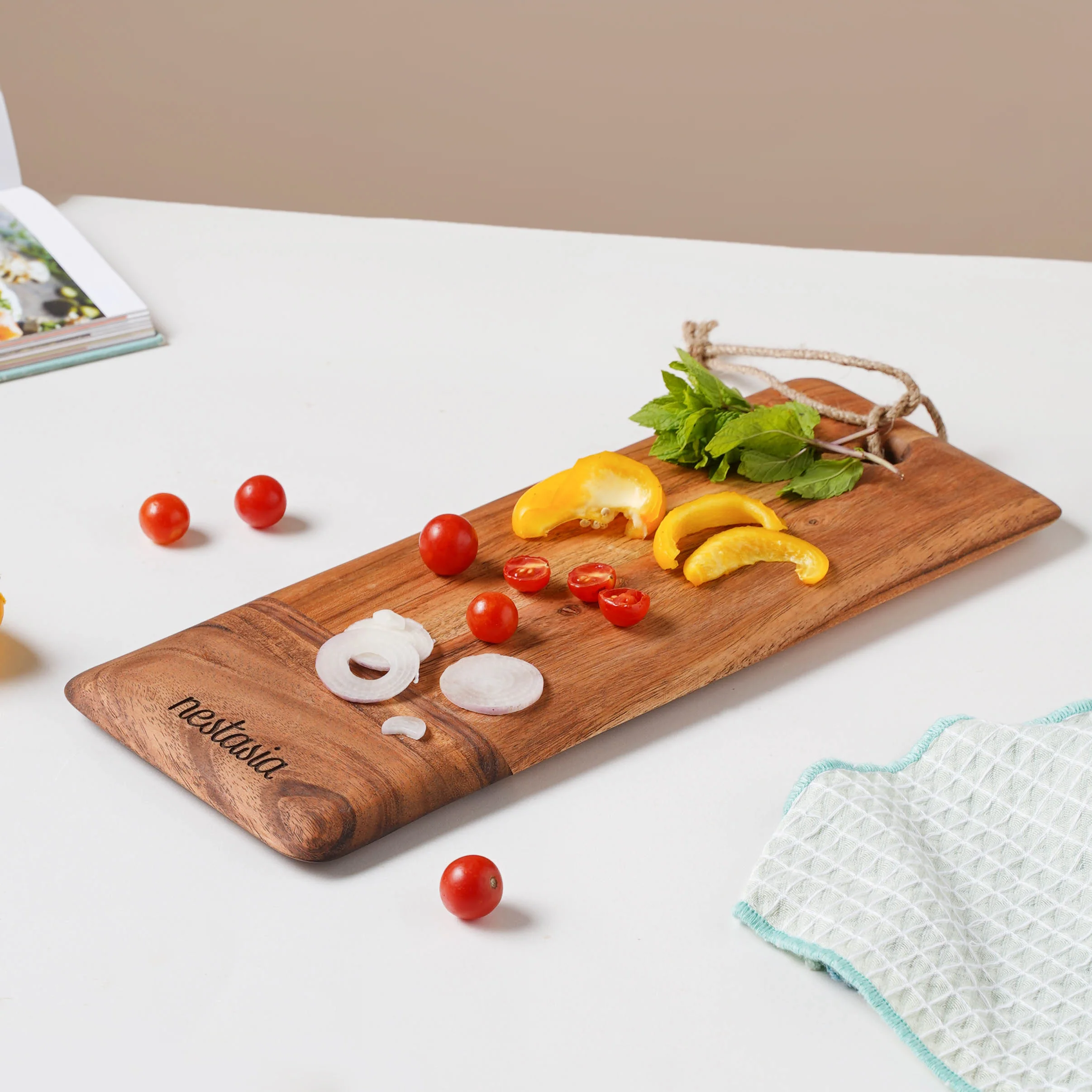 Wooden Platter Rectangle 15 Inch - Image 4